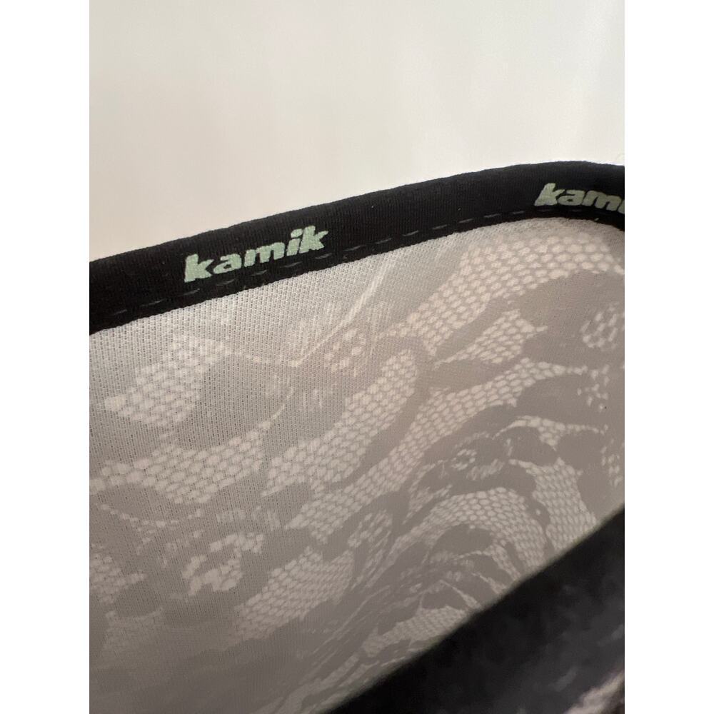 Kamik Rain Boots Wellies Black Lace Print Womens Size 8 View 6